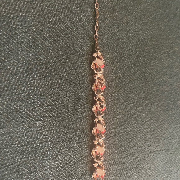 Enamel Rose Bracelet with Gold Accents - Picture 4 of 9